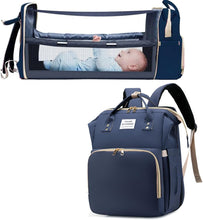 Load image into Gallery viewer, Mommy Phoenix™- Mommy Diaper Bag; versatile diaper bag with portable baby bed and travel bassinet features.
